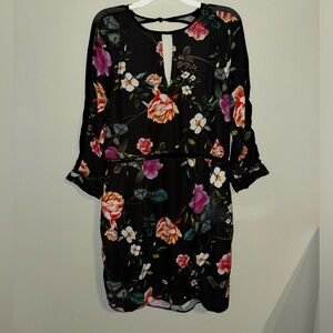 Black and Floral Heartloom Dress